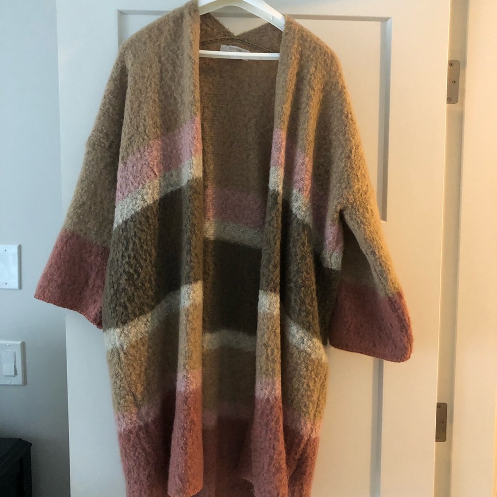 Earth toned cardigan sweater
